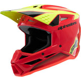 ALPINESTARS Youth SM3 Helmet - Fray - Gloss Red/Yellow Fluo/Black - Large  8301625-3051-YL