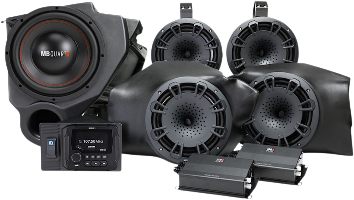 MB QUART 800W Audio System - 4 Speakers 2 Amplifiers - RZR MBQR-STG5-2