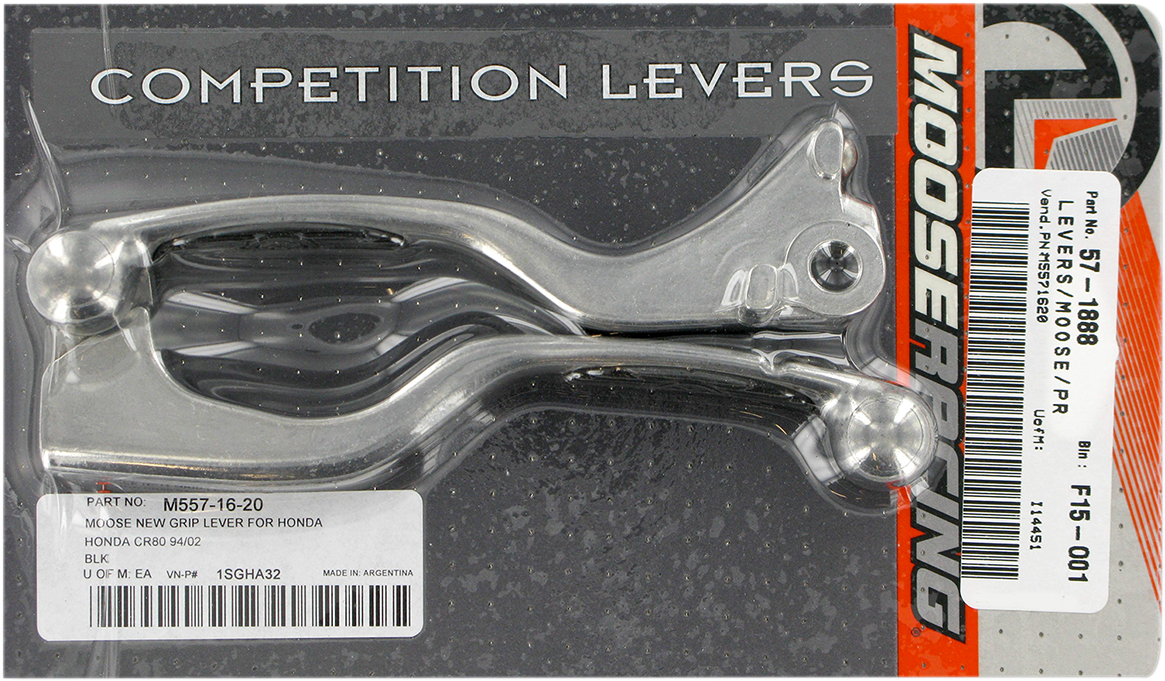 MOOSE RACING Lever Set - Competition - Black 1SGHA32