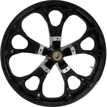 COASTAL MOTO Wheel - Largo 3D - Front - Dual Disc/with ABS - Black/Chrome 3D-LGO213SB-ABST