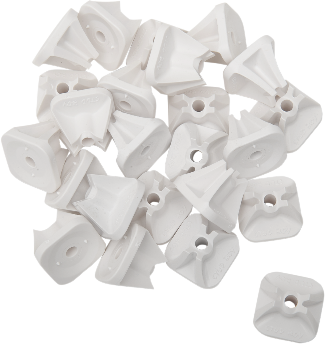 STUD BOY Single Backer Plates - White - 96 Pack 2513-P3-WHT