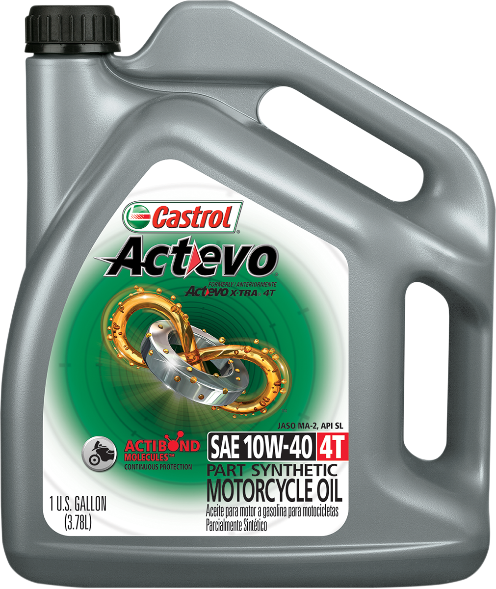 CASTROL Act Evo® Semi-Synthetic 4T Engine Oil - 10W-40 - 1 U.S. gal. 15D7D4