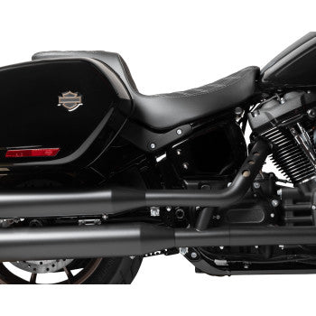 DRAG SPECIALTIES Predator 2-Up Seat - Vinyl - Double Diamond - Silver Stitching - FLSB/FXLRS '18-'24 0802-1636