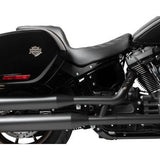DRAG SPECIALTIES Predator 2-Up Seat - Vinyl - Double Diamond - Silver Stitching - FLSB/FXLRS '18-'24 0802-1636