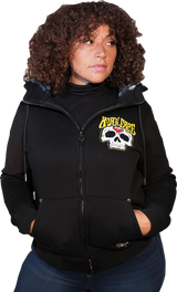 LETHAL THREAT Women's Born Free Zip Up Hoodie - Black - Small HD84072S