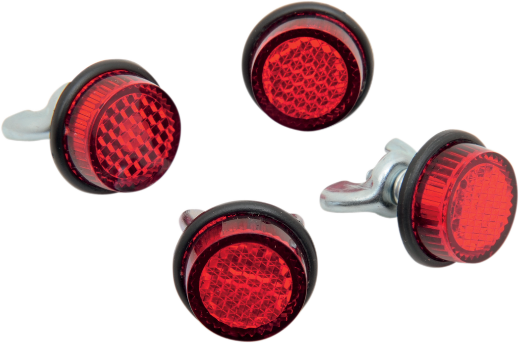 CHRIS PRODUCTS License Plate Reflectors - 4ct - Red CH4R