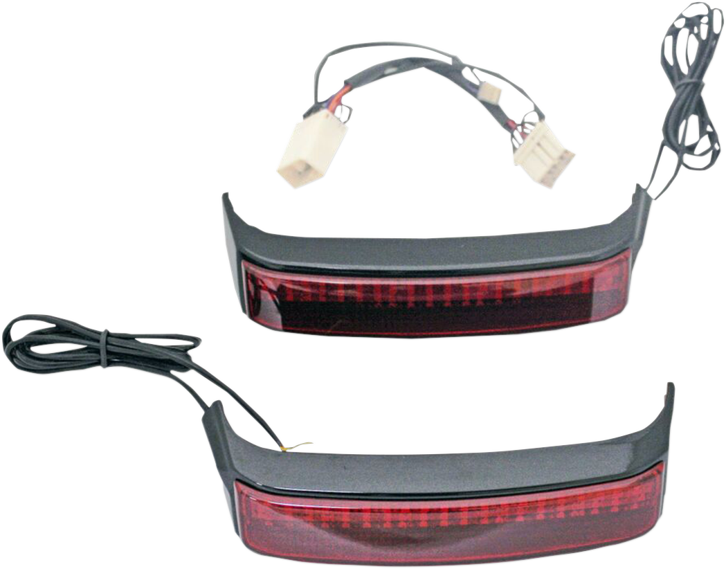 CUSTOM DYNAMICS Saddlebag Sequential LED Lights - '09-'15 CVO - Black/Red CD-SBSEQ-SS8-BR