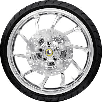 COASTAL MOTO Hurricane Front Wheel (21"/Chrome)/Rotors (11.8")/Dunlop Tire (130/60B21) PKG-HUR213CH-ABST