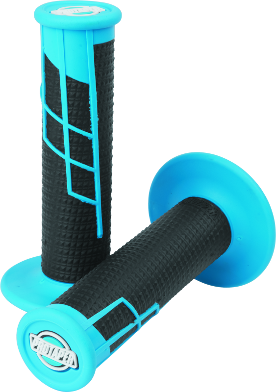 ProTaper Clamp-On 1/2 Waffle Grip - Neon Blue/Black 21656