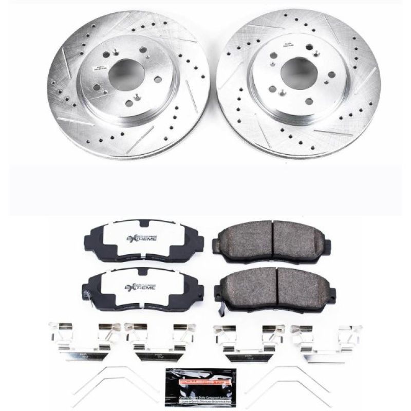 Power Stop 12-15 Honda Crosstour Front Z26 Street Warrior Brake Kit