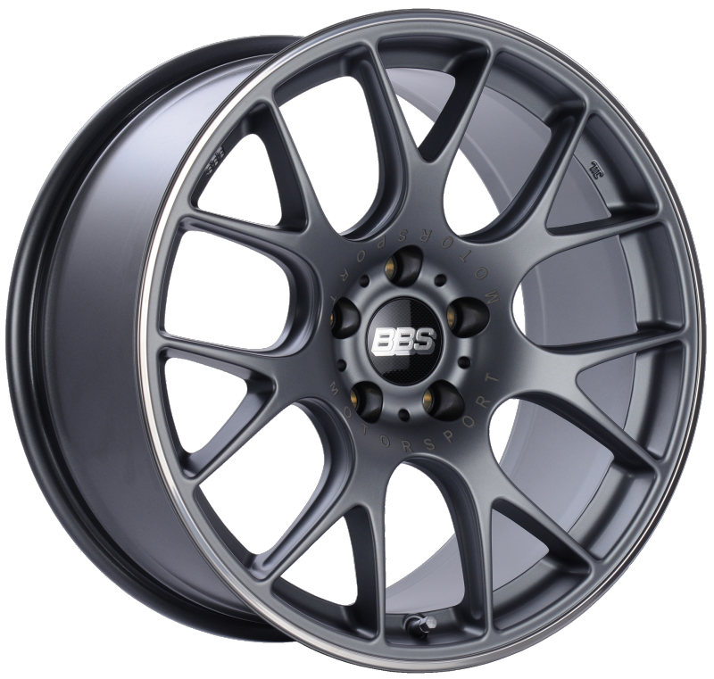 BBS CH-R 19x9.5 5x120 ET35 Satin Titanium Polished Rim Protector Wheel -82mm PFS/Clip Required CH106TIPO