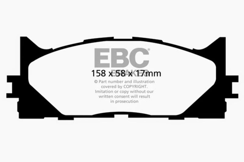 EBC 13+ Lexus ES300h 2.5 Hybrid Greenstuff Front Brake Pads DP21790