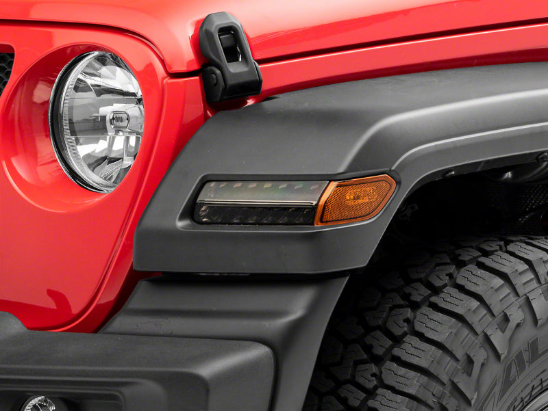 Raxiom 18-23 Jeep Wrangler JL Sport Axial Series SEQL LED Parking/Turn Signal Lights- Smoked J155019-JL