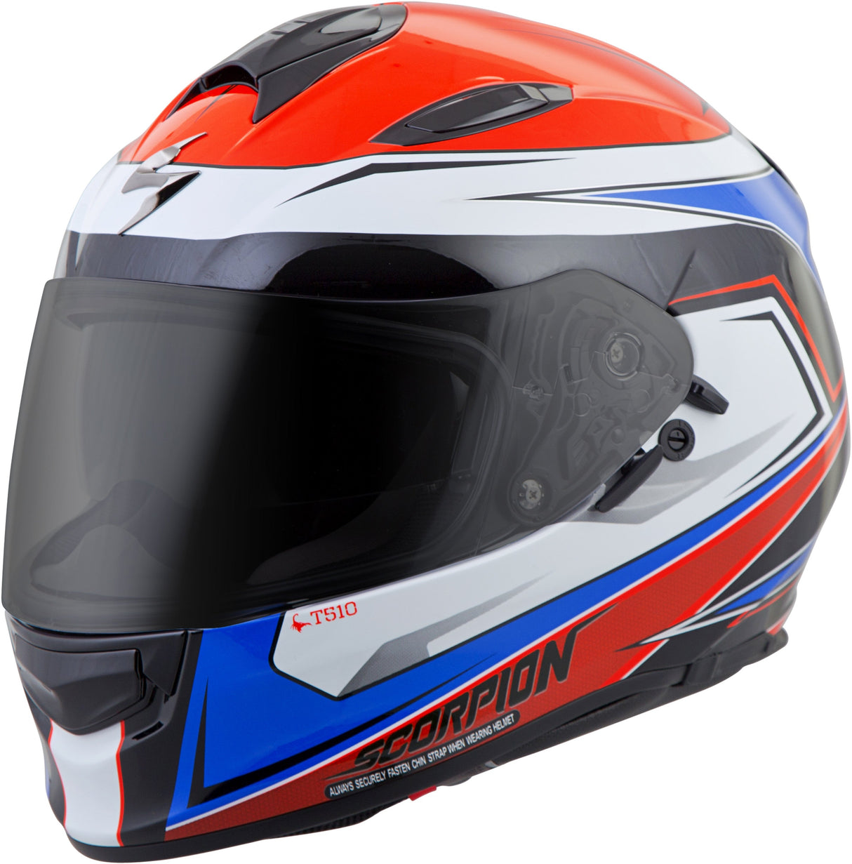 SCORPION EXO Exo-T510 Full-Face Helmet Tarmac Red/Blue Md T51-1034