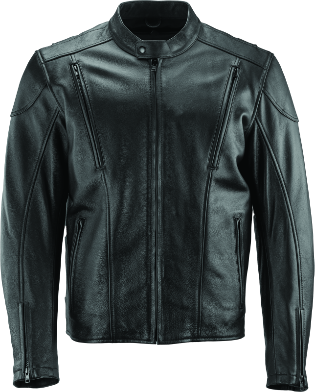 River Road Race Leather Jacket Black - Small 94356