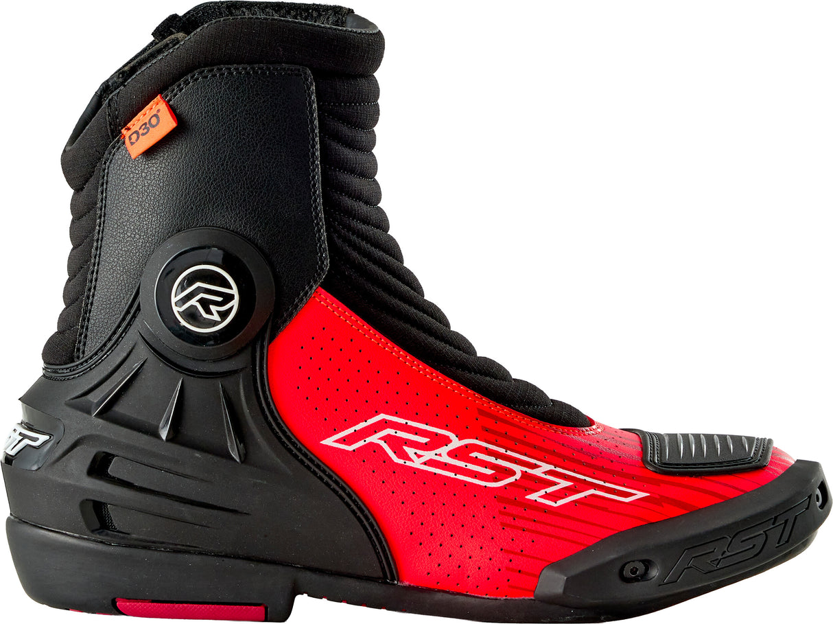 RST Tractech Evo D3o Short Boot Black/Flo Red 9 103697F.RED-42