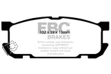 EBC 01-03 Mazda Miata MX5 1.8 (Sports Suspension) Yellowstuff Rear Brake Pads DP41453R