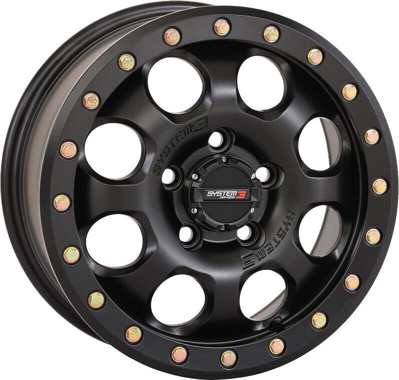 SYSTEM 3 Sb7 Bl Wheel 15x7 4+3 (+10mm) 5/4.5 Matte Black 15S3-7544