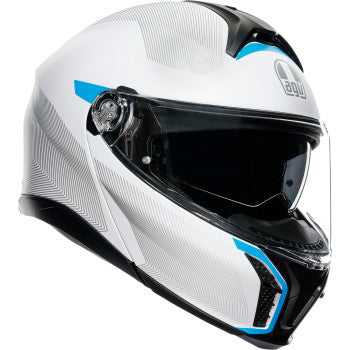 AGV Tourmodular Helmet - Frequency - Light Gray/Blue - 2XL 211251F2OY00616
