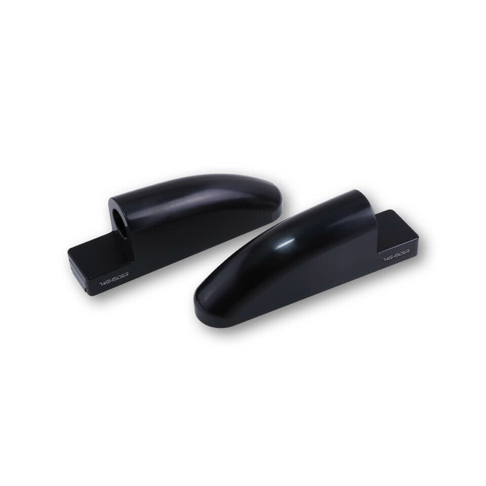 HIGHSIDER Cnc Fairing Mirror Adapters Long Pair Black 304-030