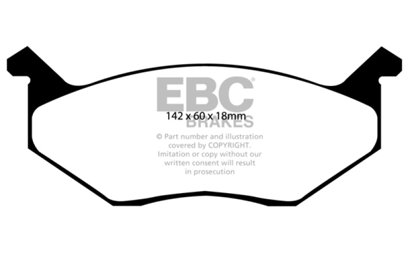 EBC 80-83 Chrysler Cordoba 3.7 Redstuff Front Brake Pads DP3678C