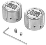 FIGURATI DESIGNS Front Axle Nut Cover - Stainless Steel - American Flag - Contrast Cut - Reversed FD26R-FAC-SS