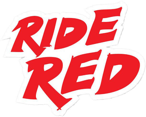 D-COR Ride Red Decal 4" 40-10-203