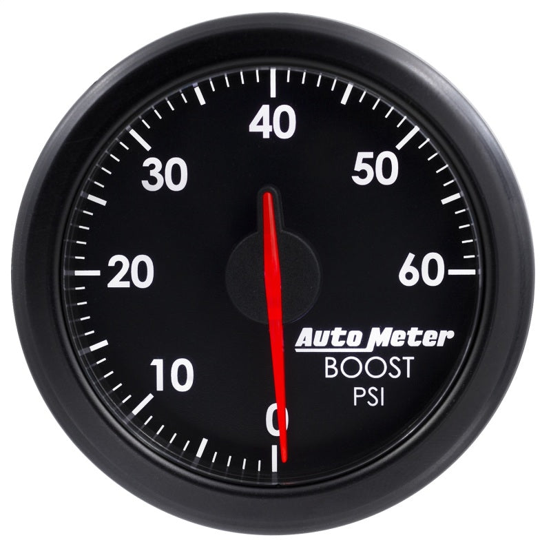 Autometer Airdrive 2-1/6in Boost Gauge 0-60 PSI - Black 9160-T