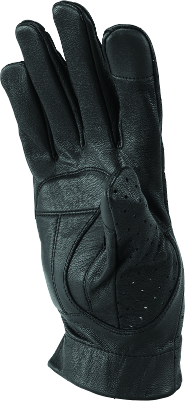 Kuryakyn By River Road Tucson Leather Perforated Gloves Black - Small