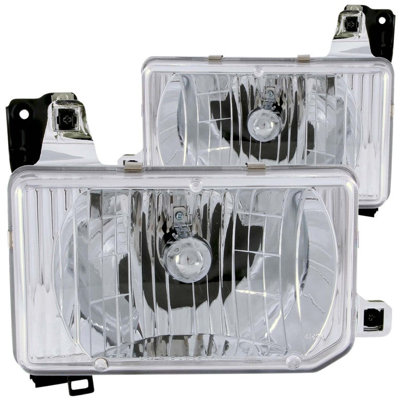 ANZO 1988-1989 Nissan Hardbody Crystal Headlights Chrome 111050