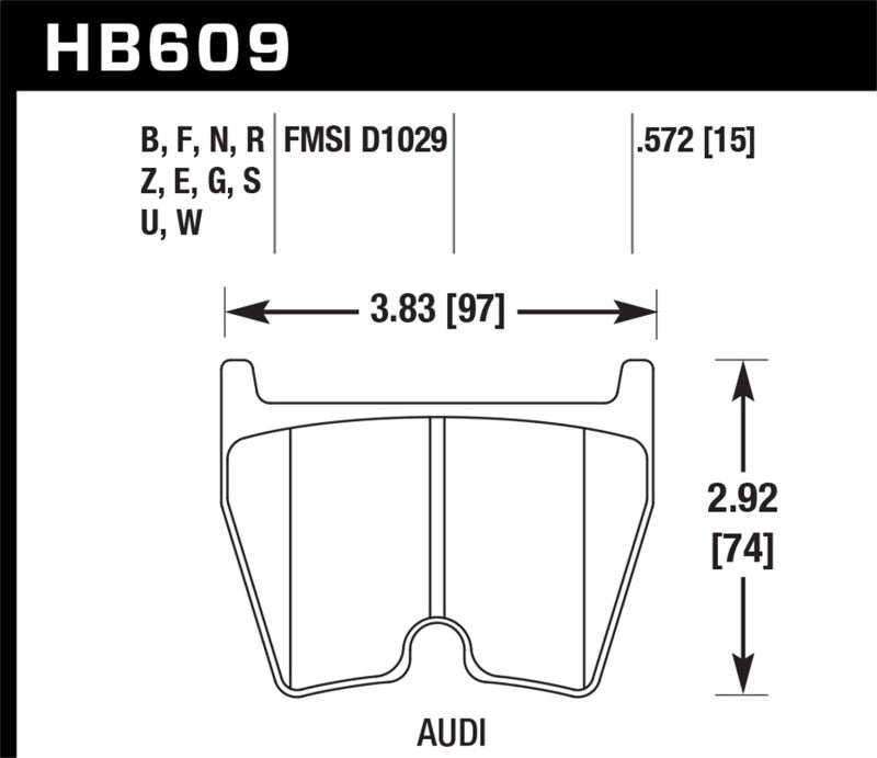 Hawk 08-15 Audi R8 DTC-70 Race Front Brake Pads KHB609U.572