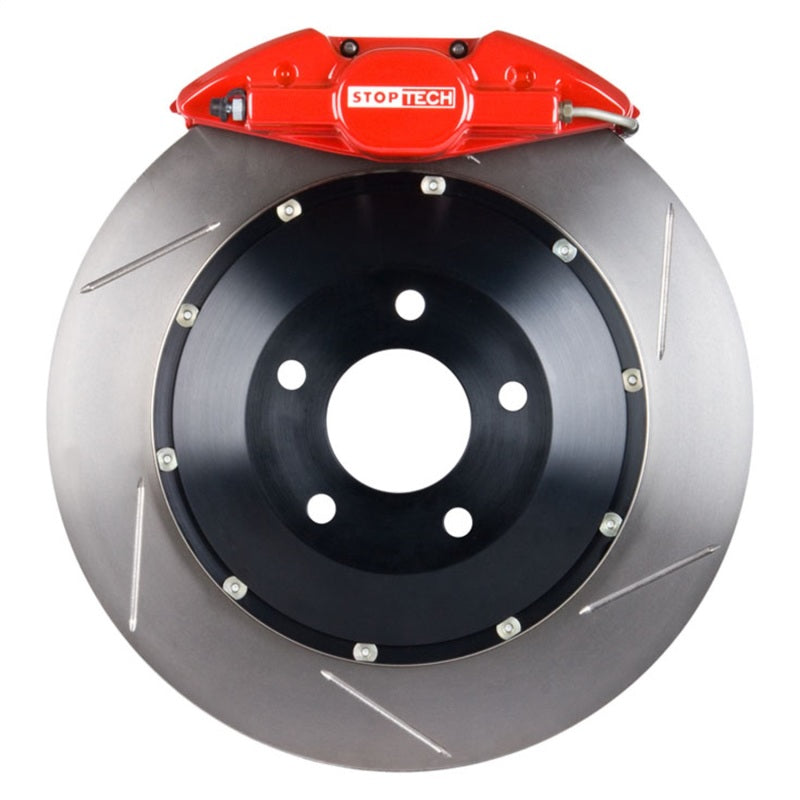 StopTech 13 Subaru BRZ BBK Rear ST-22 Red Calipers 345x28 Slotted Rotors