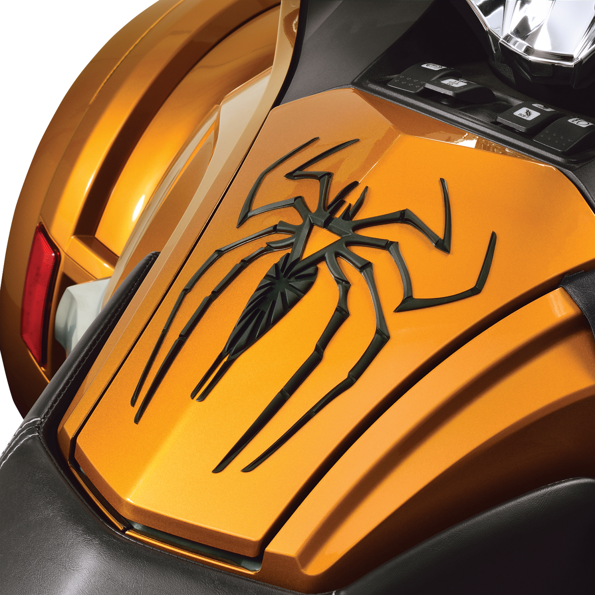 SHOW CHROME Tank Pad - Spider - Black 4-243B