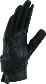 Kuryakyn By River Road Tucson Leather Perforated Gloves Black - Small