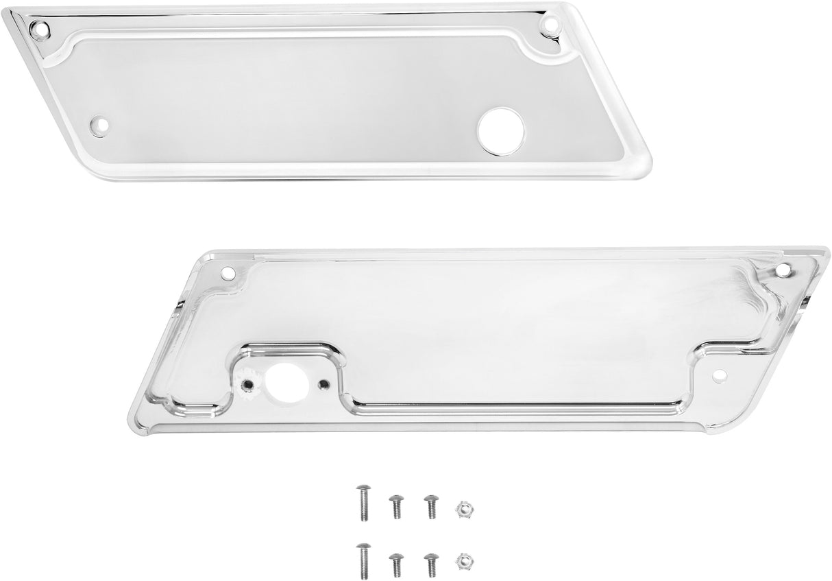 NOMADICBillet Bag Latch Covers Chrome 99-13 Flt/Flht/Flhr/Fltr/FlhxN-BLC-1