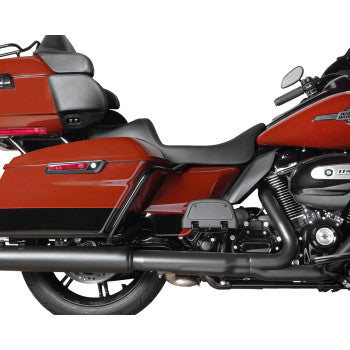 DRAG SPECIALTIES Predator III Seat - Extended Reach - Smooth - Black Solar Leather - FLH/FLT '08-'24 0801-1926