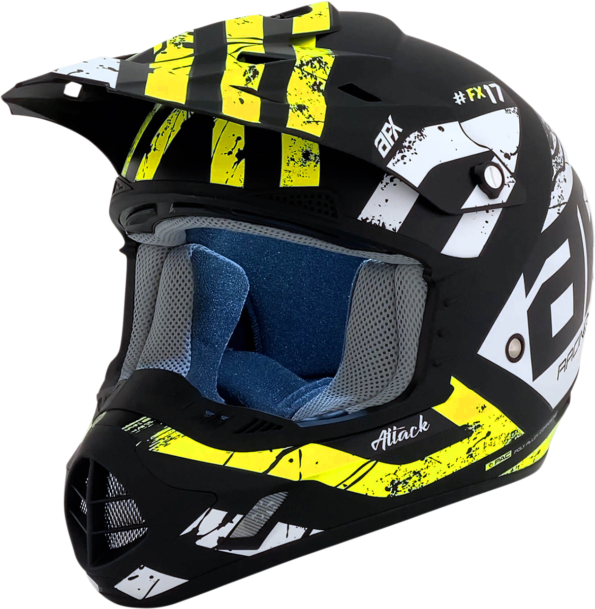 AFX FX-17 Helmet - Attack - Matte Black/Hi-Vis Yellow - 2XL 0110-7177