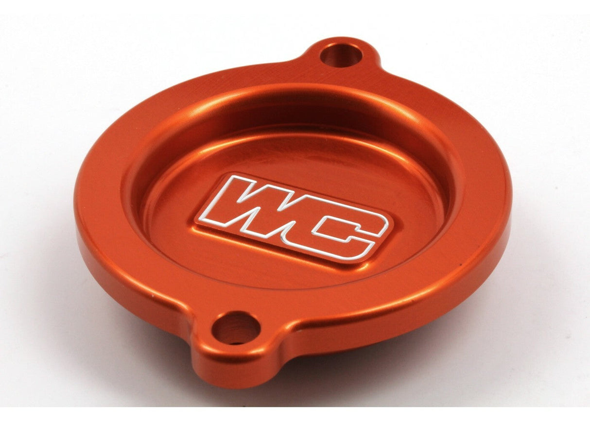 WORKS Oil Filter Cover Orange Ktm/Hus/Gas 27-125