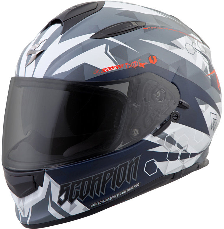 SCORPION EXO Exo-T510 Full-Face Helmet Cipher White Lg T51-1235