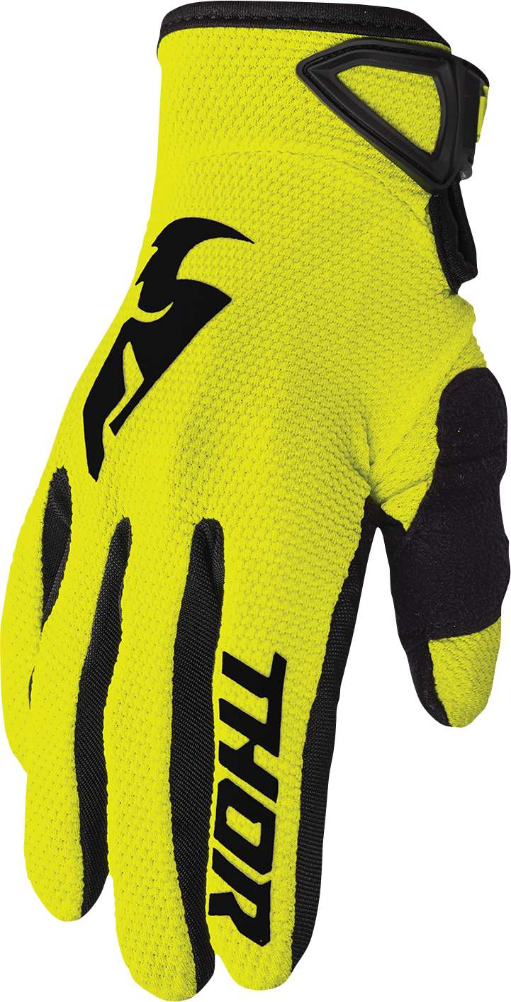 THOR Sector Gloves - Acid/Black - Large 3330-5880