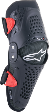 ALPINESTARS Youth SX-1 Knee Protectors - Black/Red - Small/Medium 6546319-13-SM