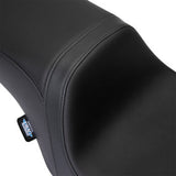 DRAG SPECIALTIES Predator 2Up Seat - Solar Leather - Black - Smooth - FLH '08-'23  0801-1495