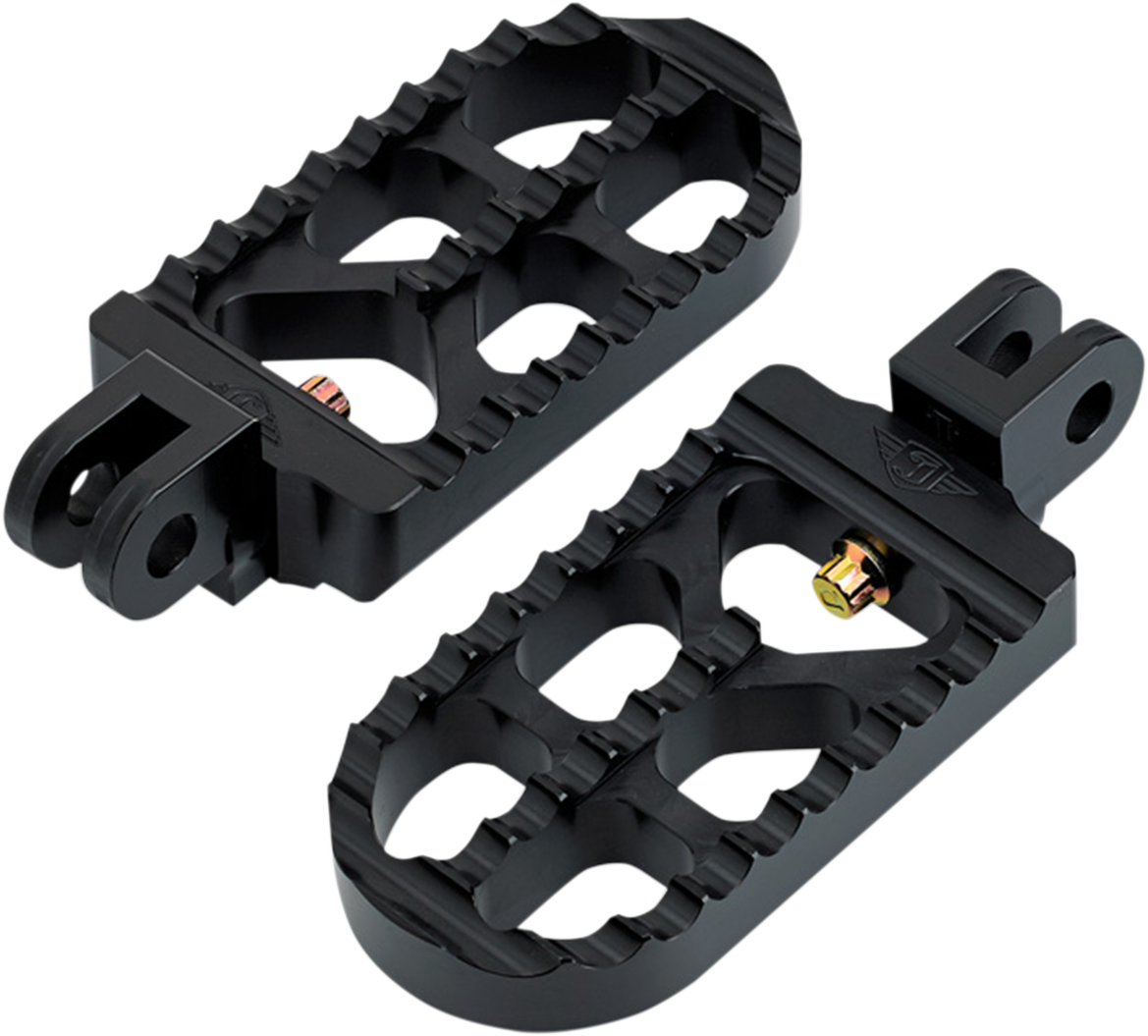 JOKER MACHINE Adjustable Footpeg - Serrated - Long - Black 08-56-4B