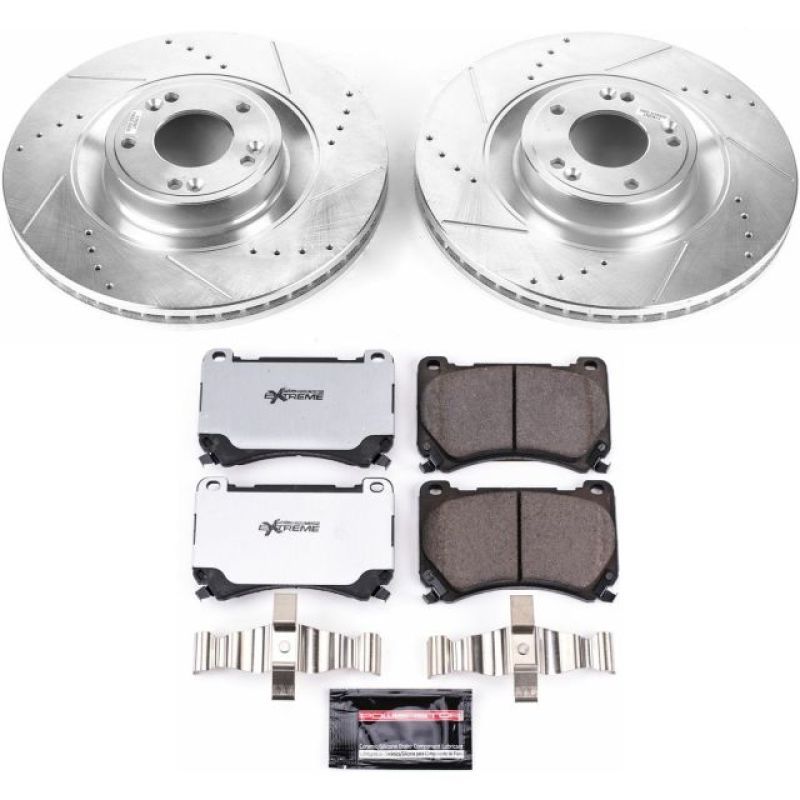 Power Stop 2011 Hyundai Equus Front Z26 Street Warrior Brake Kit