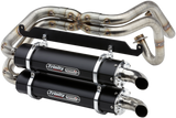 TRINITY RACING Dual Exhaust - Black - Talon 2019-2024 Honda Talon 2 and 4 seat TR-4170D-BK