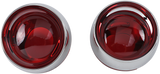 KURYAKYN Deep Dish Bezels - Chrome - Red Lenses 2269