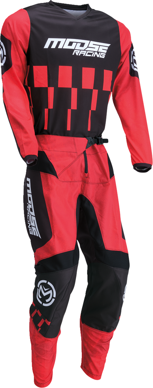 MOOSE RACING Qualifier Jersey - Red/Black - Large 2910-7552