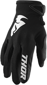 THOR Youth Sector Gloves - Black/White - Medium 3332-1514