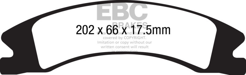 EBC 15+ Cadillac Escalade Ext/Esv 6.2 2WD Yellowstuff Front Brake Pads DP41885R