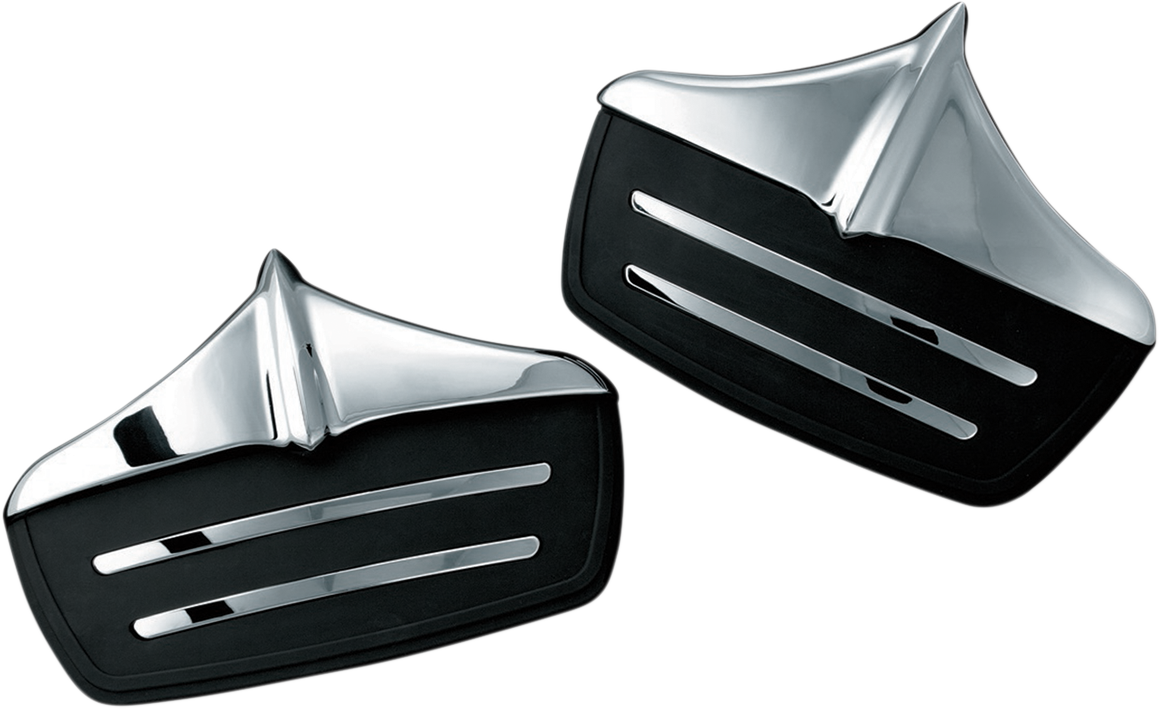 KURYAKYN Rear Mud Flaps - Chrome/Black 7220